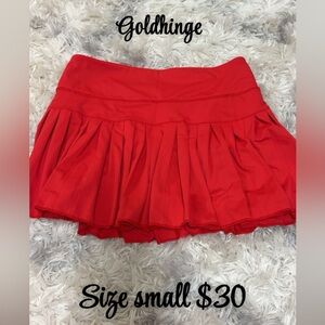 Goldhinge Vibrant Red Mini Skirt